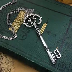 Handmade × Jewelry Skeleton Key Chain Necklace Chrome Gothic Jewelry Rock Size ONE SIZE - 1 Thumbnail