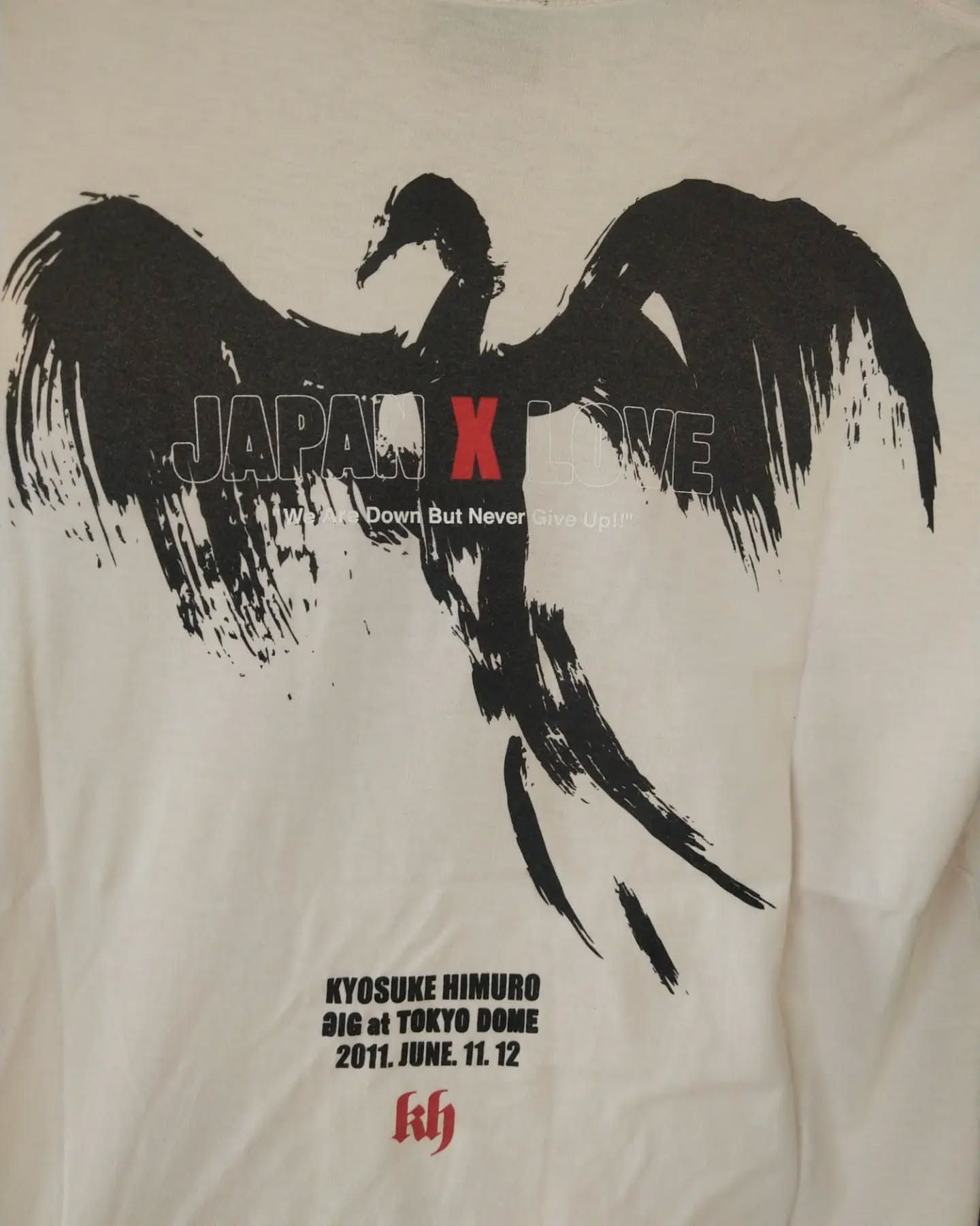 Band Tees Kyosuke Himuro Tokyo Dome 2011 Japan x Love Singer Tee Size S / US 4 / IT 40 - 2 Thumbnail