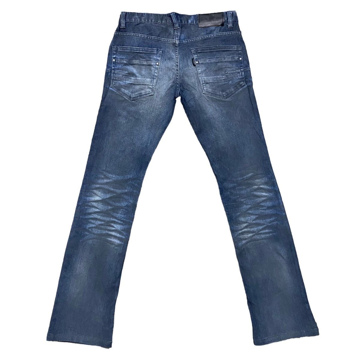 Tornado Mart Tornado Mart Coated Denim Flare Pants Size US 30 / EU 46 - 2 Thumbnail