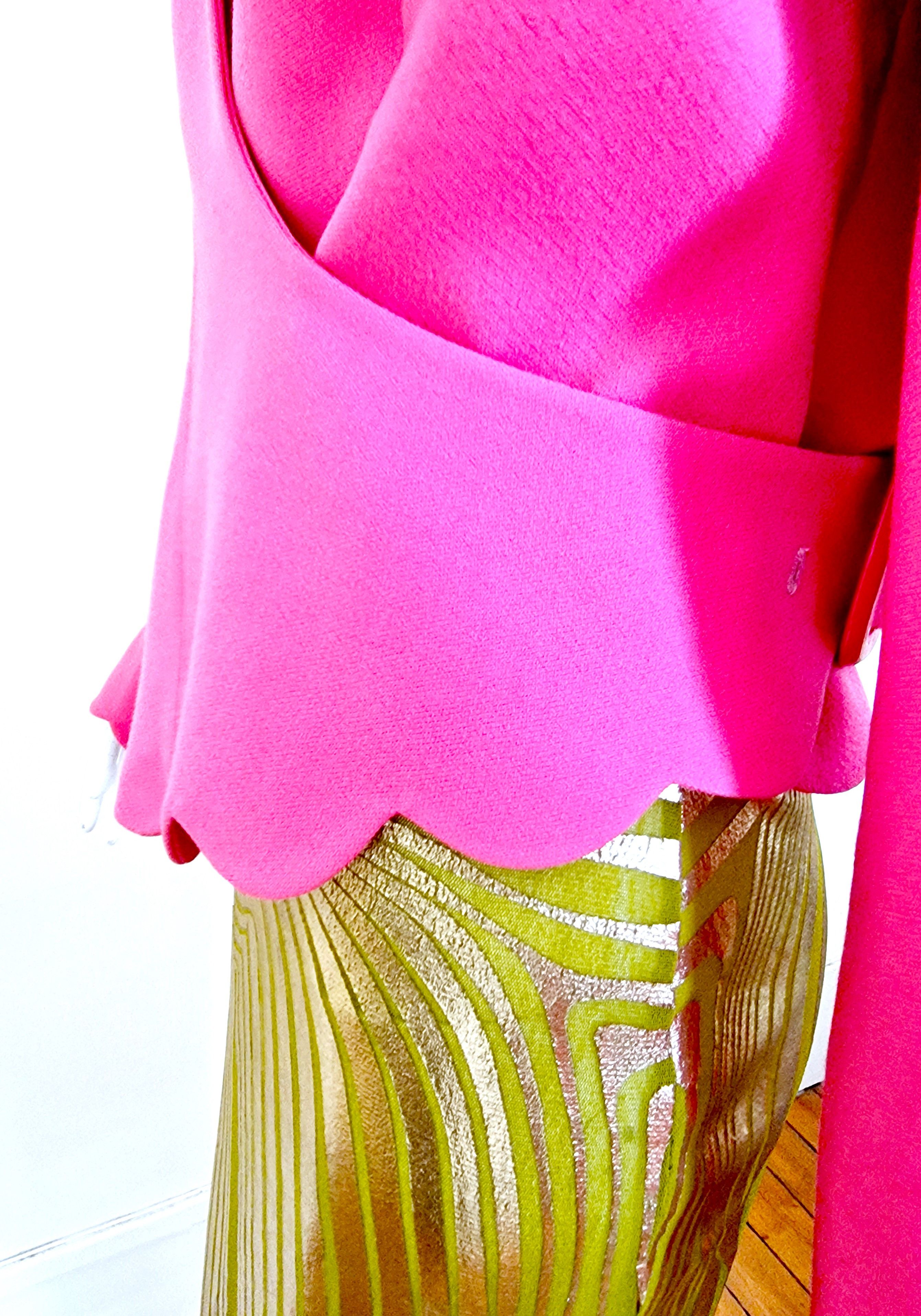 Thierry Mugler Thierry Mugler Asymmetrical Pink Rose Wrapped Large Jacket Size L / US 10 / IT 46 - 3 Thumbnail