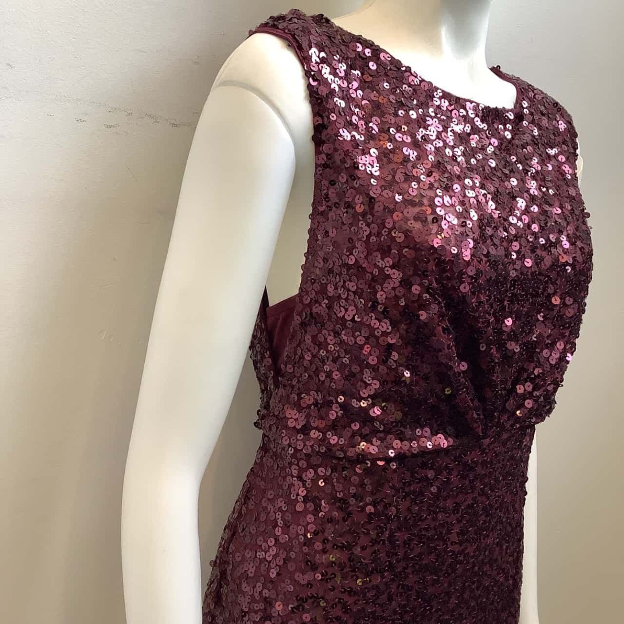 Jenny Packham Burgundy sequinned dress Size M / US 6-8 / IT 42-44 - 4 Thumbnail