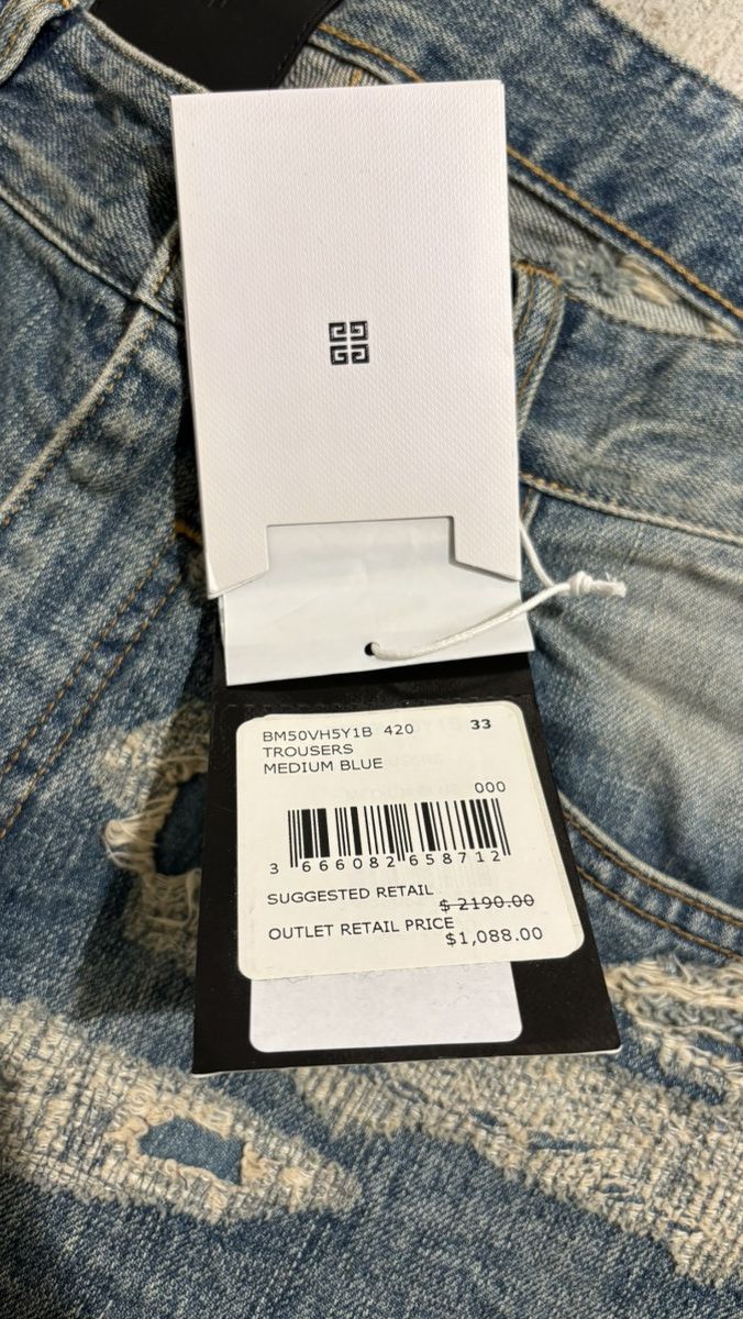 Givenchy Givenchy Moleskin Boro Denim Size US 33 - 8 Thumbnail