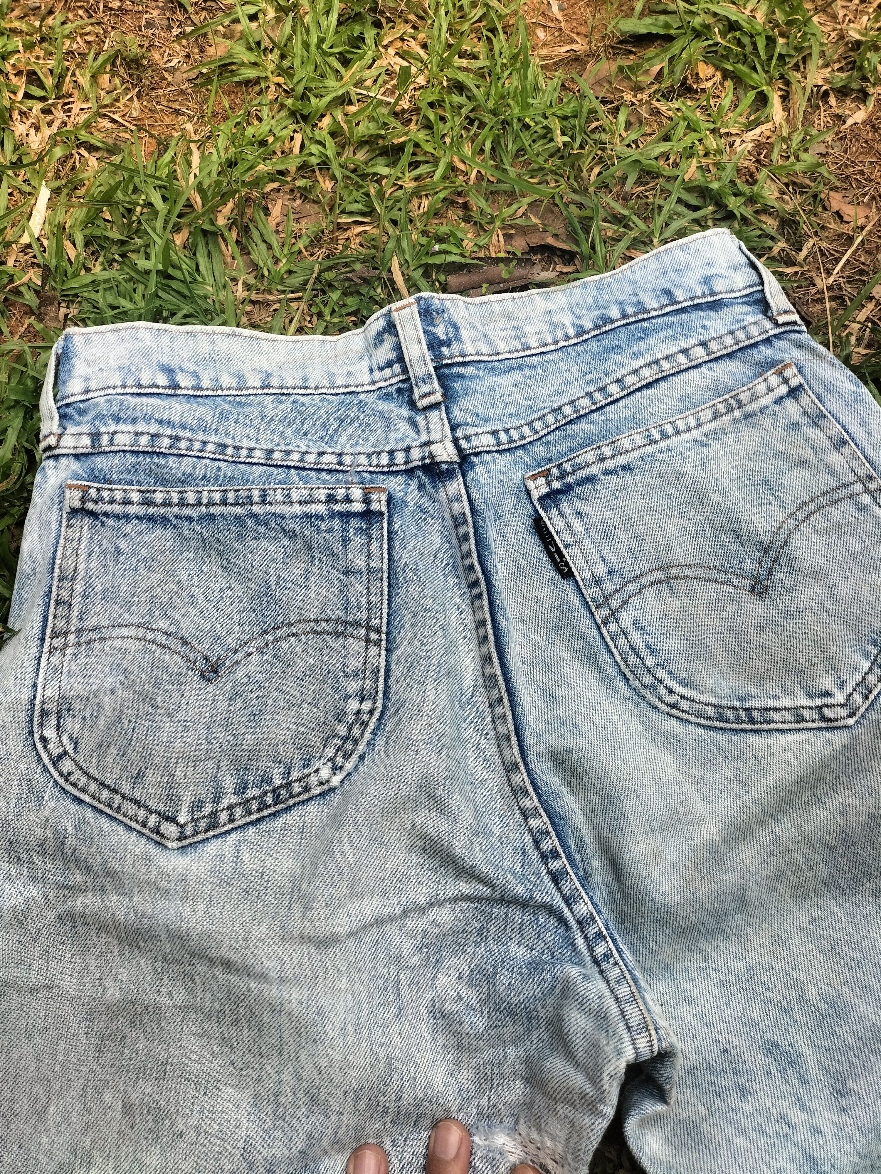 Levi's Vintage Levis Big E Asid Wash Faded Distressed black logo Size US 31 - 10 Thumbnail