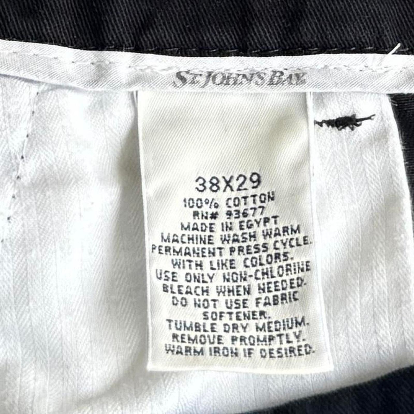 St. Johns Bay × Vintage Baggy Black Essential Casual Chino Dress Pants Size US 36 / EU 52 - 4 Thumbnail
