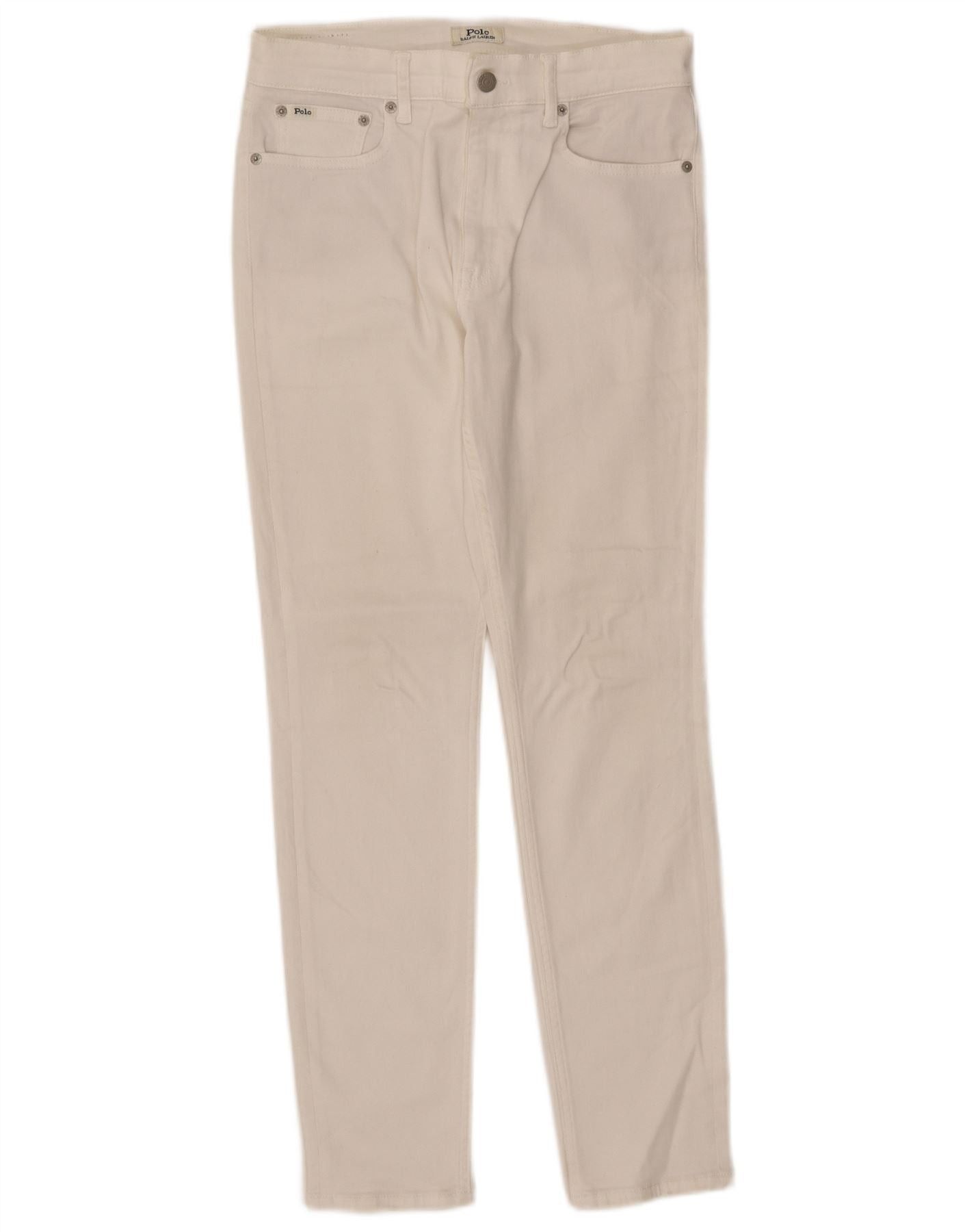 Polo Ralph Lauren Womens Skinny Jeans W29 L29 White Cotton Size 29" - 1 Thumbnail