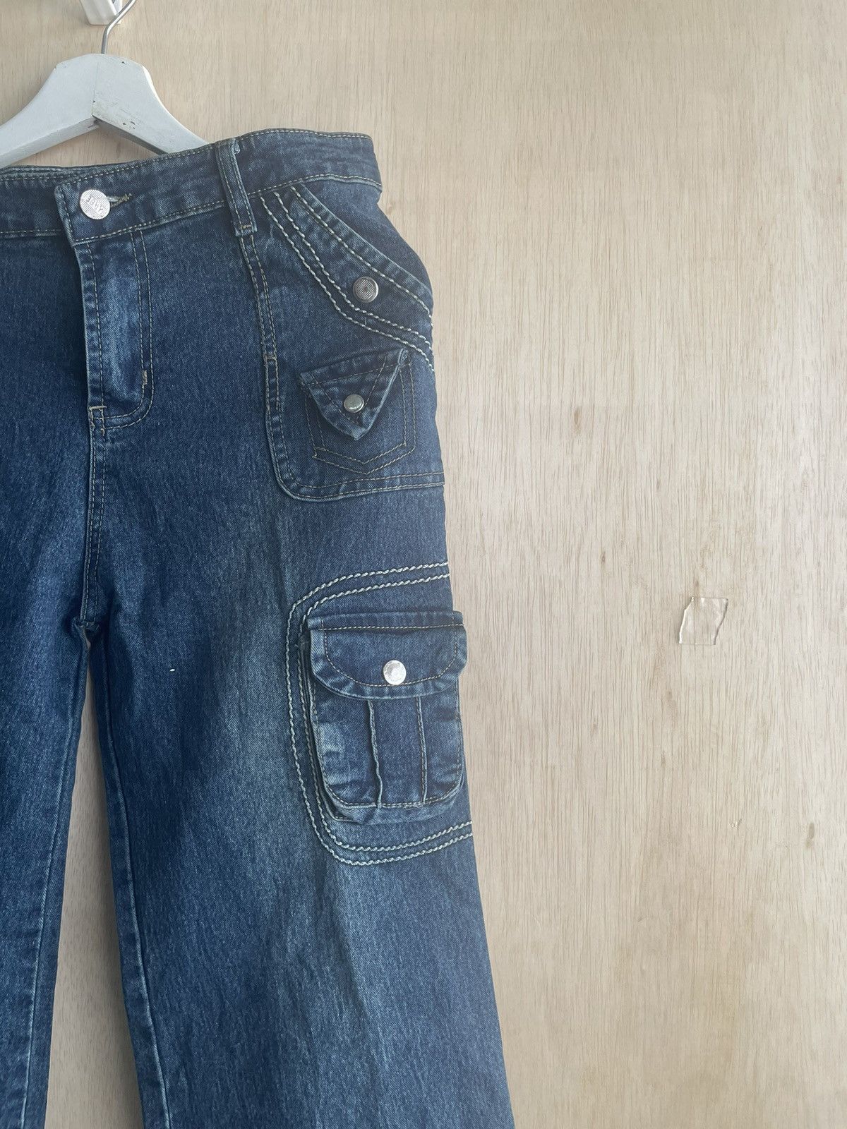 Japanese Brand × Vintage Cargo pocket denim jeans Size 32" / US 10 / IT 46 - 3 Thumbnail