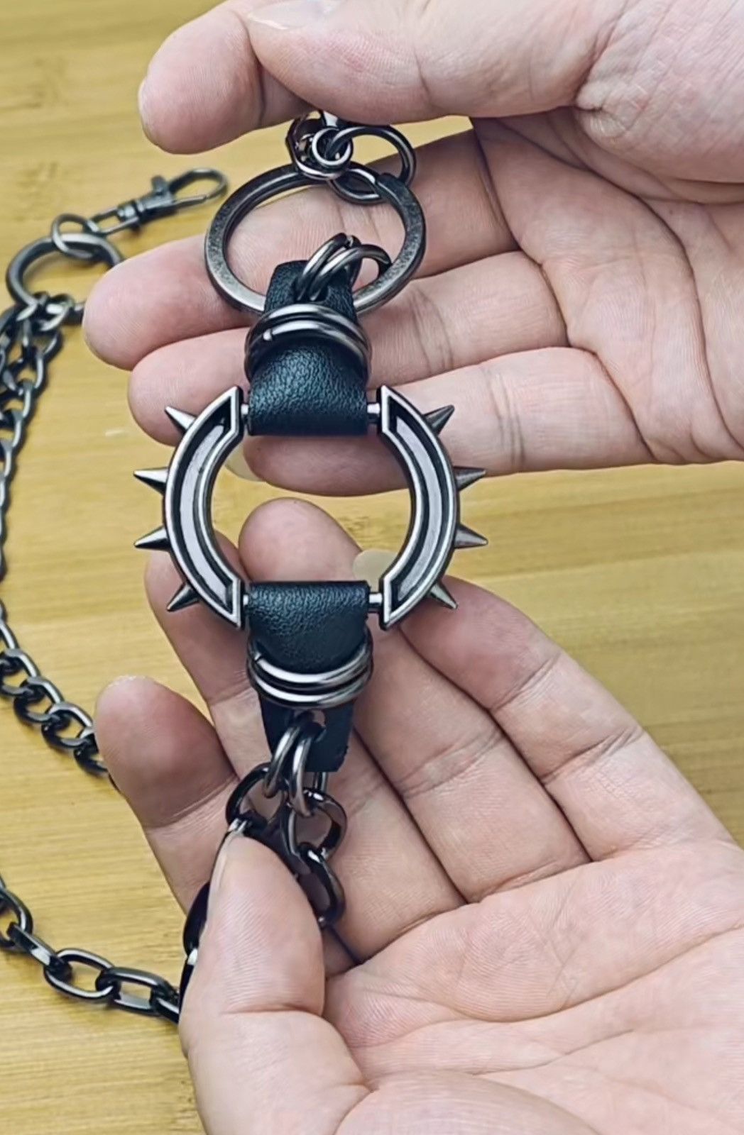 Jean × Vintage Retro Willow Nail Black Gun Plated Metal Chain Size ONE SIZE - 3 Thumbnail