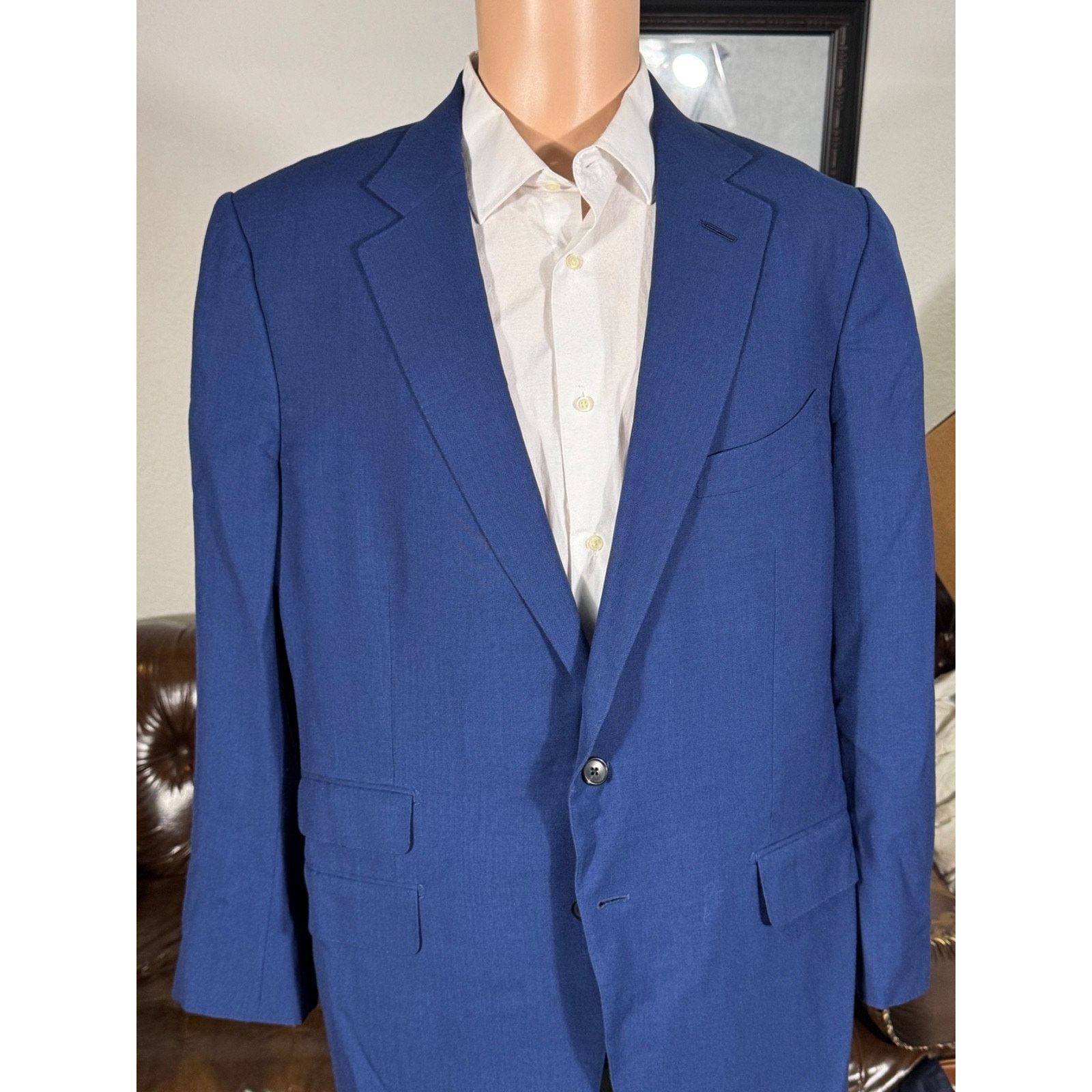 Tom Ford Tom Ford Blue Wool Notch lapel Suit Jacket Blazer 48R US 50 Size 48R - 7 Thumbnail
