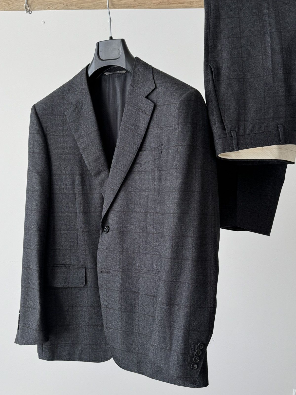 Canali Canali Exclusive Super 150’s Two Button Grey Wool Suit Size 40R - 3 Thumbnail