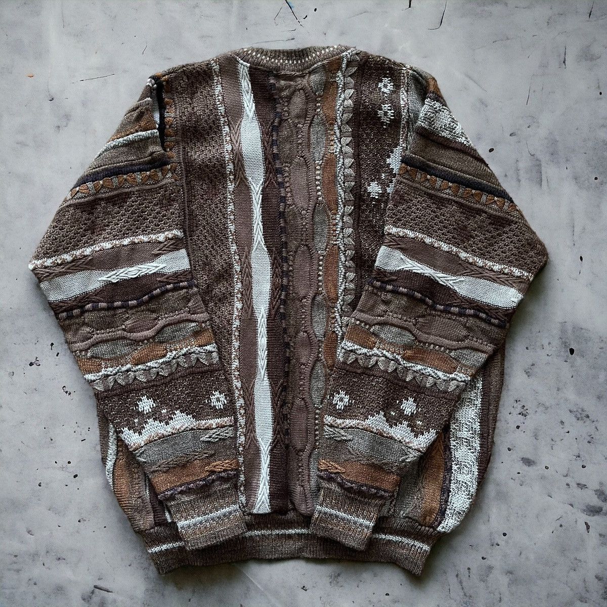Coogi × Vintage Vintage Coogi Inspired 3D Knit Sweater Size US XXL / EU 58 / 5 - 6 Thumbnail