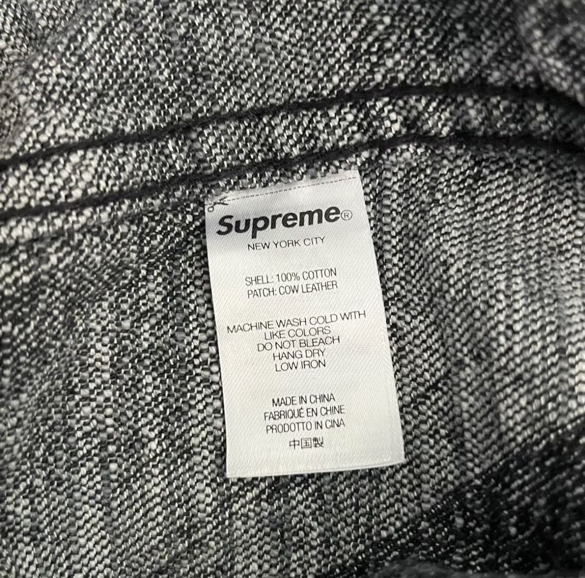 Supreme Supreme Archive Denim Jacquard Trucker Jacket Black XL Size US XL / EU 56 / 4 - 5 Thumbnail