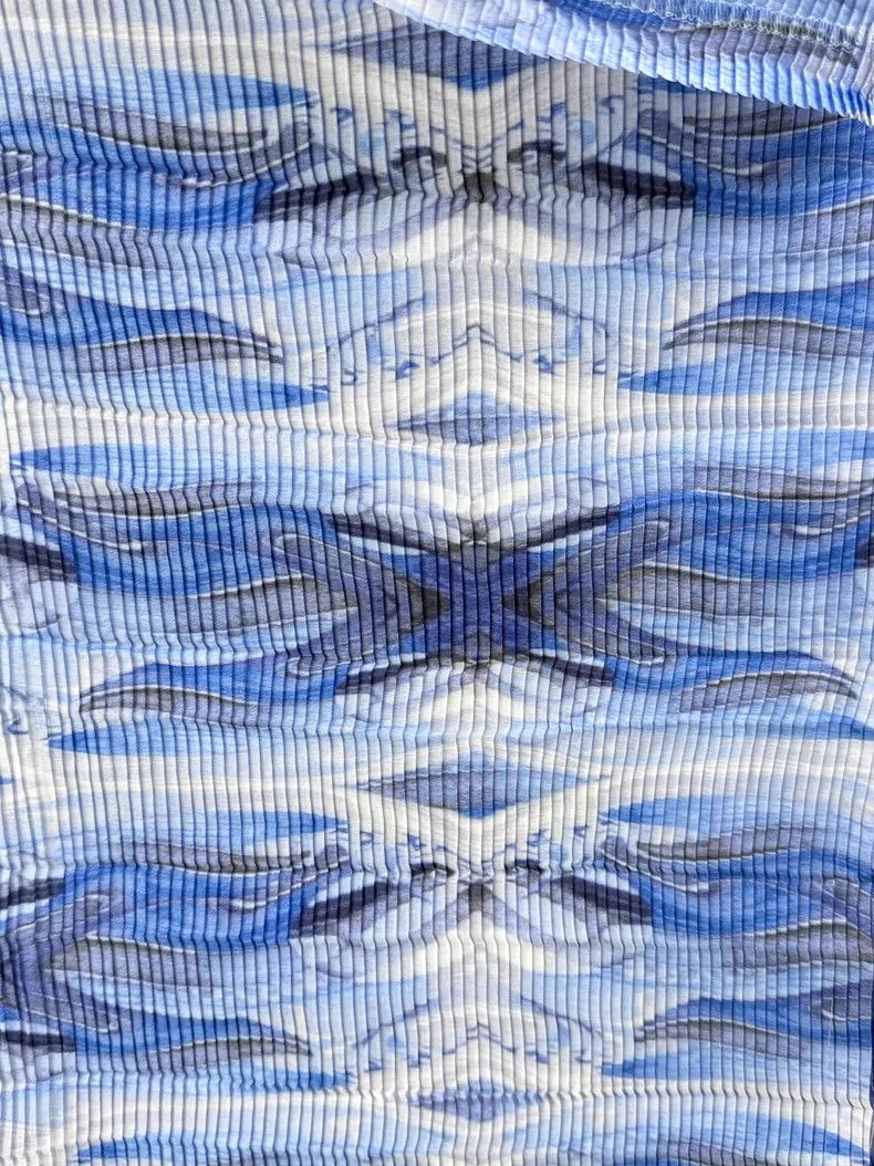 Issey Miyake Issey Miyake Blue ink-wash wave top Size M / US 6-8 / IT 42-44 - 2 Thumbnail