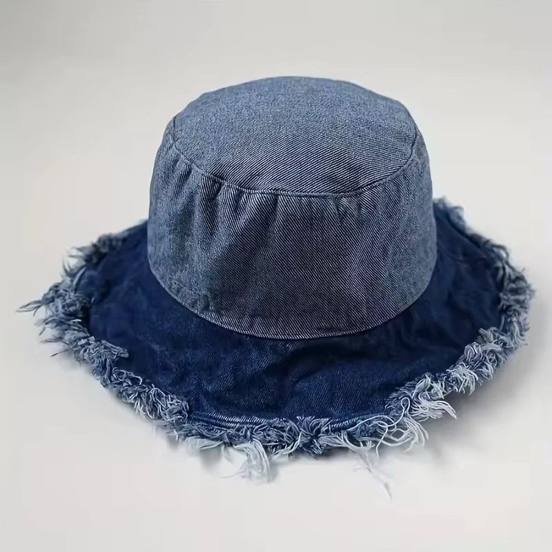 Japanese Brand Avant Garde Washed Reversible Distressed Raw Bucket Hat Size ONE SIZE - 4 Thumbnail