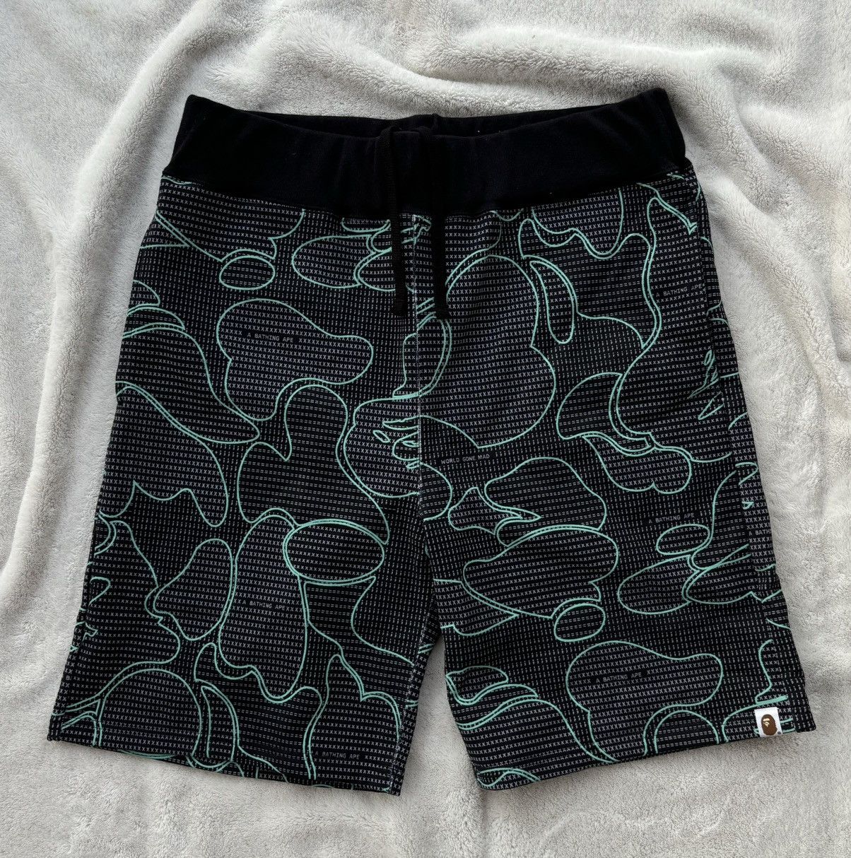Bape Bape ‘Text Code Camo’ Print Shorts Size US 38 / EU 54 - 1 Thumbnail