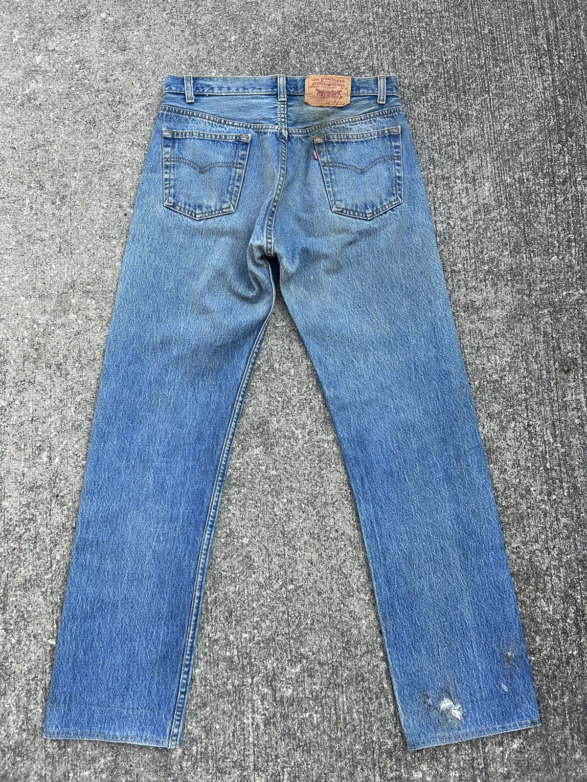 Levi's Vintage 80s Levi’s 501 Distressed Muddy Denim Jeans Size US 31 - 2 Thumbnail