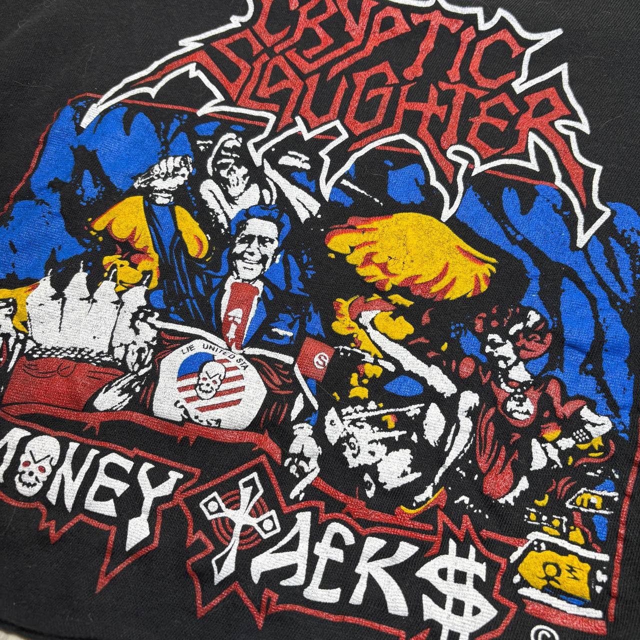 Other Women’s Cryptic Slaughter Money Talks 1987 T-shirt Size:XL Size XL / US 12-14 / IT 48-50 - 4 Thumbnail