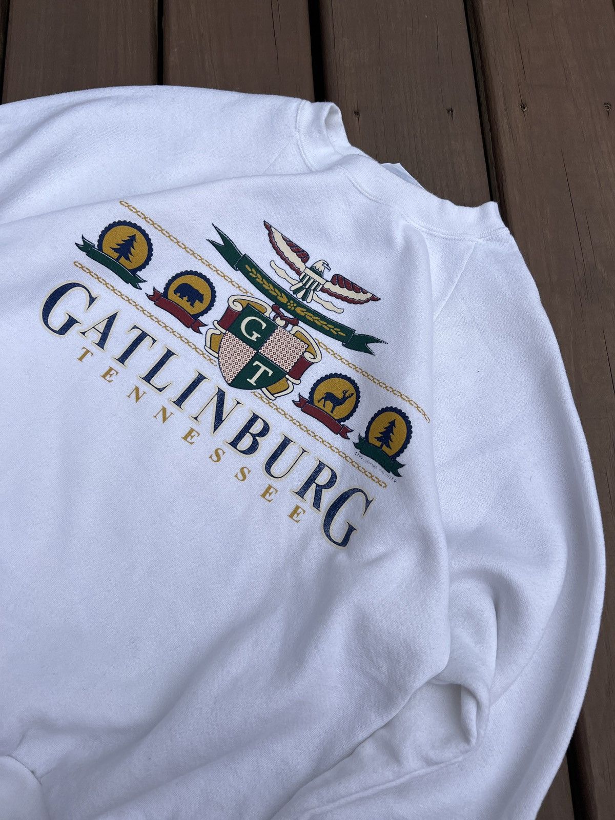 Vintage Vintage 90s Nature Gatlinburg Tennessee Crewneck Sweatshirt Size US L / EU 52-54 / 3 - 2 Thumbnail