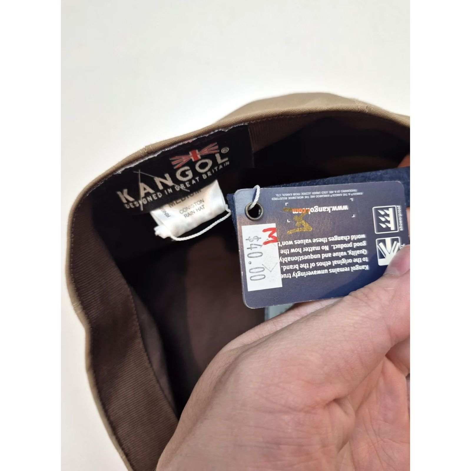 Kangol Kangol Flat Cap Mens M Beige Coniston Rain Hat Water Resistant Lined Casual Spring Vintage No Size ONE SIZE - 7 Thumbnail