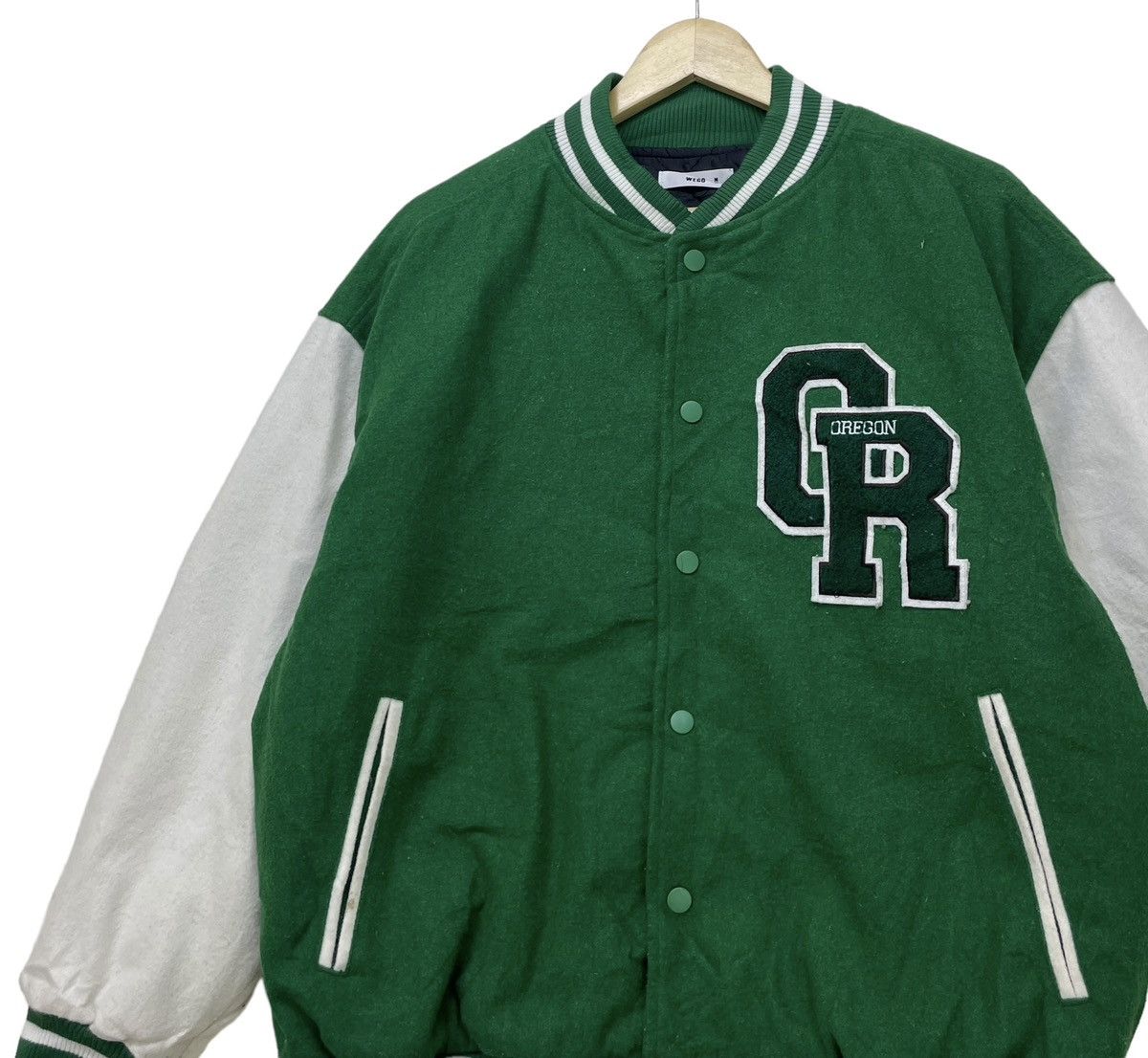 Japanese Brand Japanese Brand Wego Oregon Varsity Jacket Size US L / EU 52-54 / 3 - 3 Thumbnail