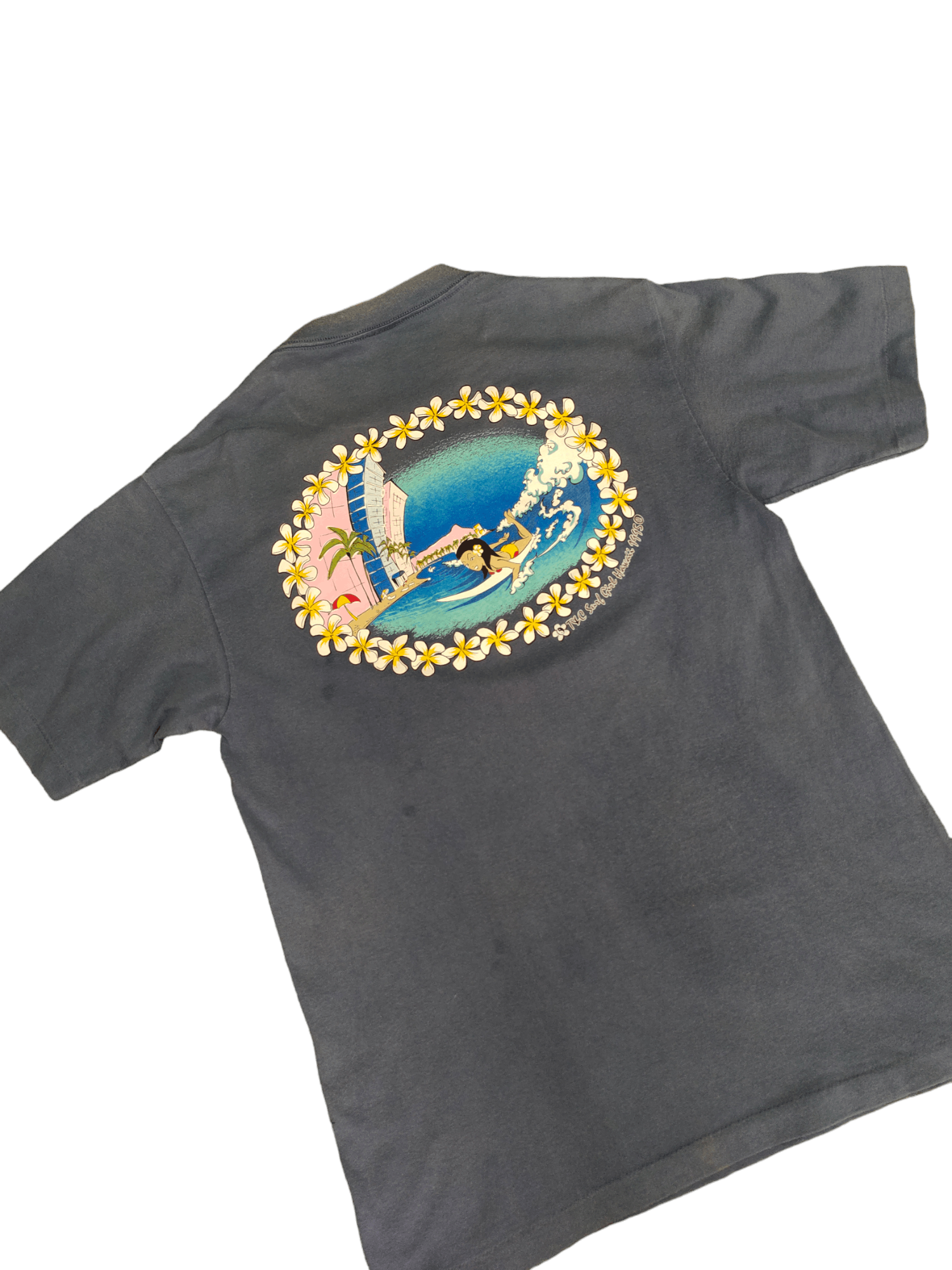 Vintage Vintage 90s T&C Surf Design Hawaii Surfing T-Shirt Size US M / EU 48-50 / 2 - 2 Thumbnail