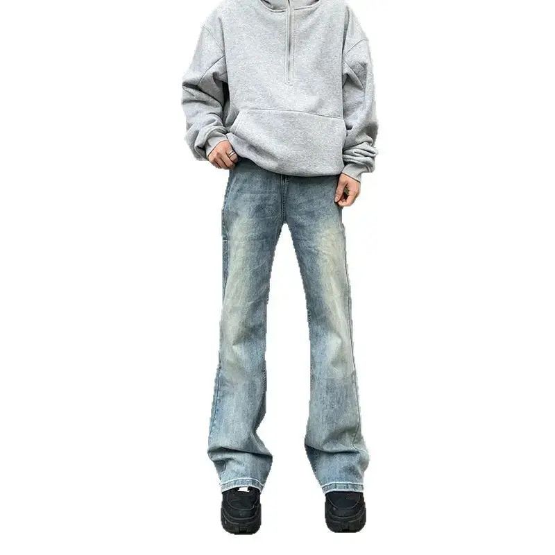 Japanese Brand Retro loose yellow mud dyed straight leg jeans Size US 32 / EU 48 - 5 Thumbnail
