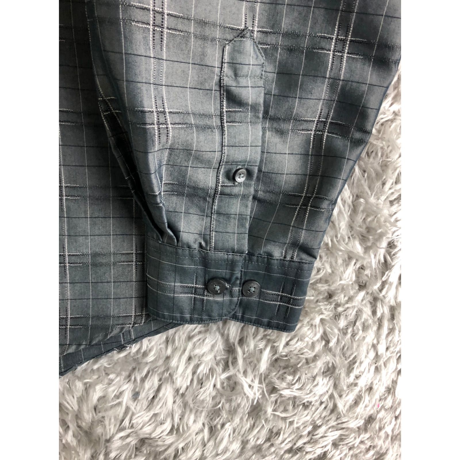 Vintage Paradise Collection Mens Large Shirt Long Sleeve Spread Collar Button-Up Black Size US L / EU 52-54 / 3 - 3 Thumbnail