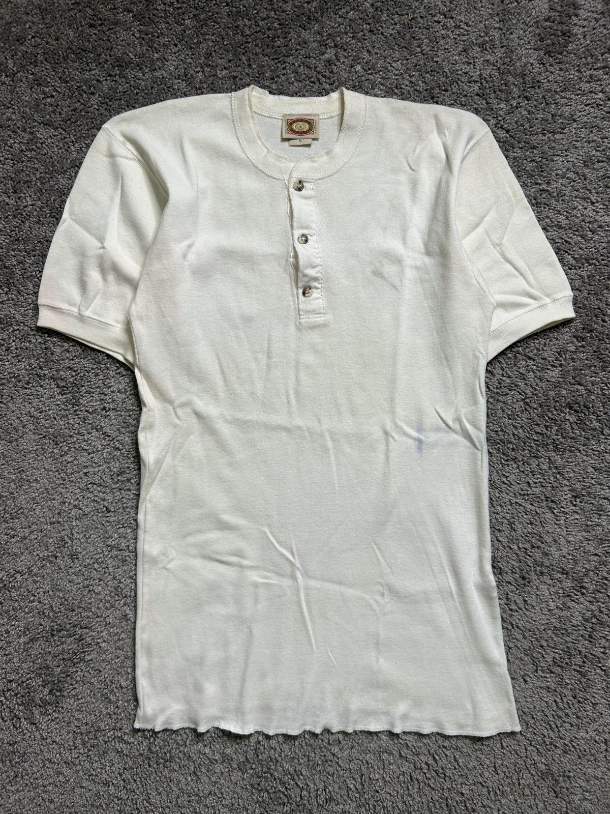 Banana Republic Vintage 80s Banana Republic Henley Tee White USA Size US L / EU 52-54 / 3 - 1 Thumbnail