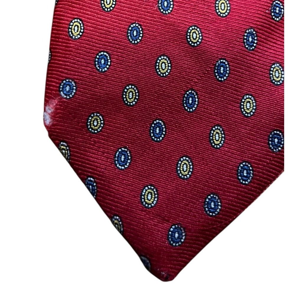 Givenchy Givenchy Monsieur Red Silk Tie - Circular Pattern Vintage Size ONE SIZE - 7 Thumbnail