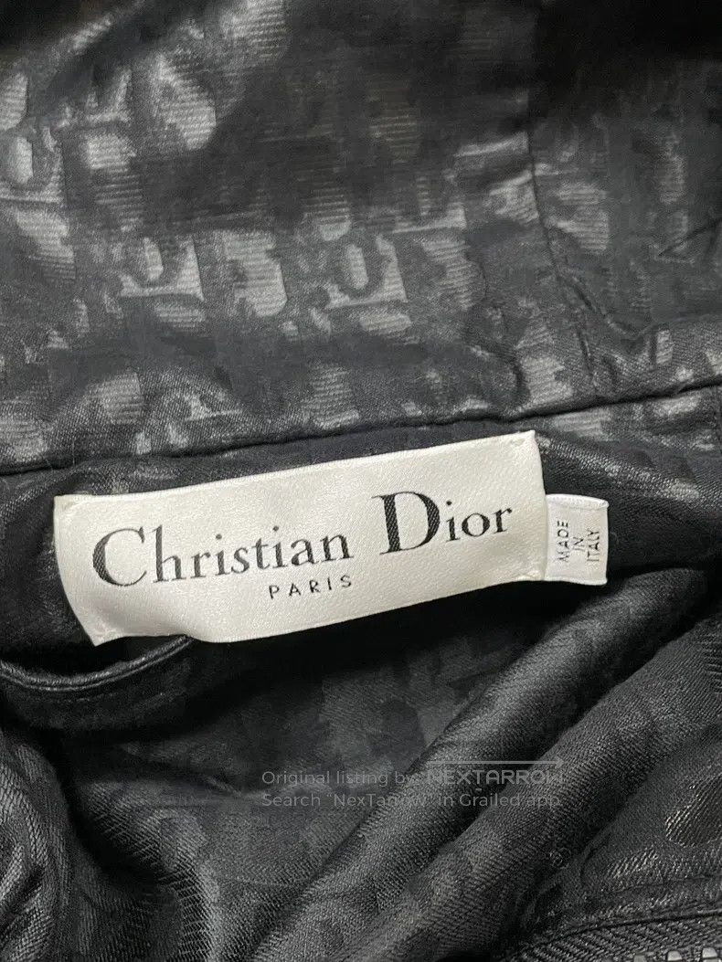 Dior Dior Black dark pattern full logo hooded windbreaker sweat Size S / US 4 / IT 40 - 4 Thumbnail