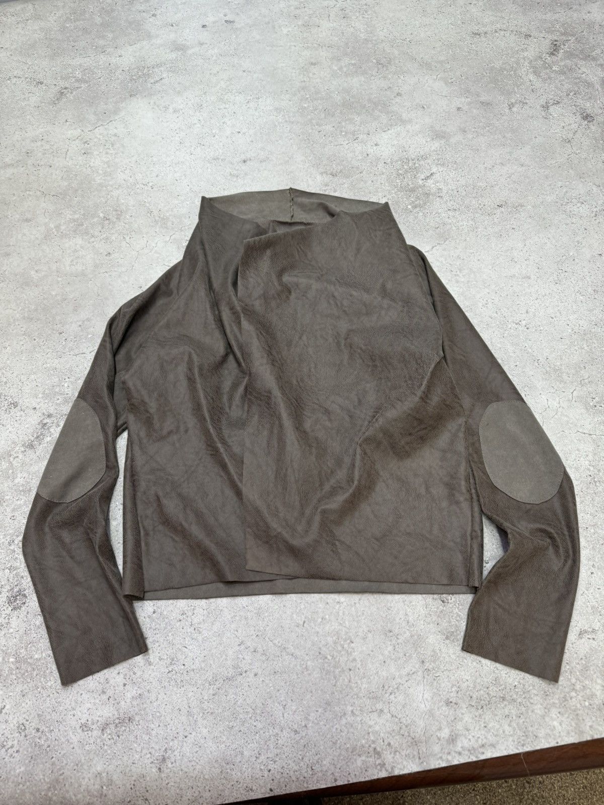 Rick Owens Vintage Suede Big Open Neck Rick Owens Style Jacket Size US S / EU 44-46 / 1 - 4 Thumbnail