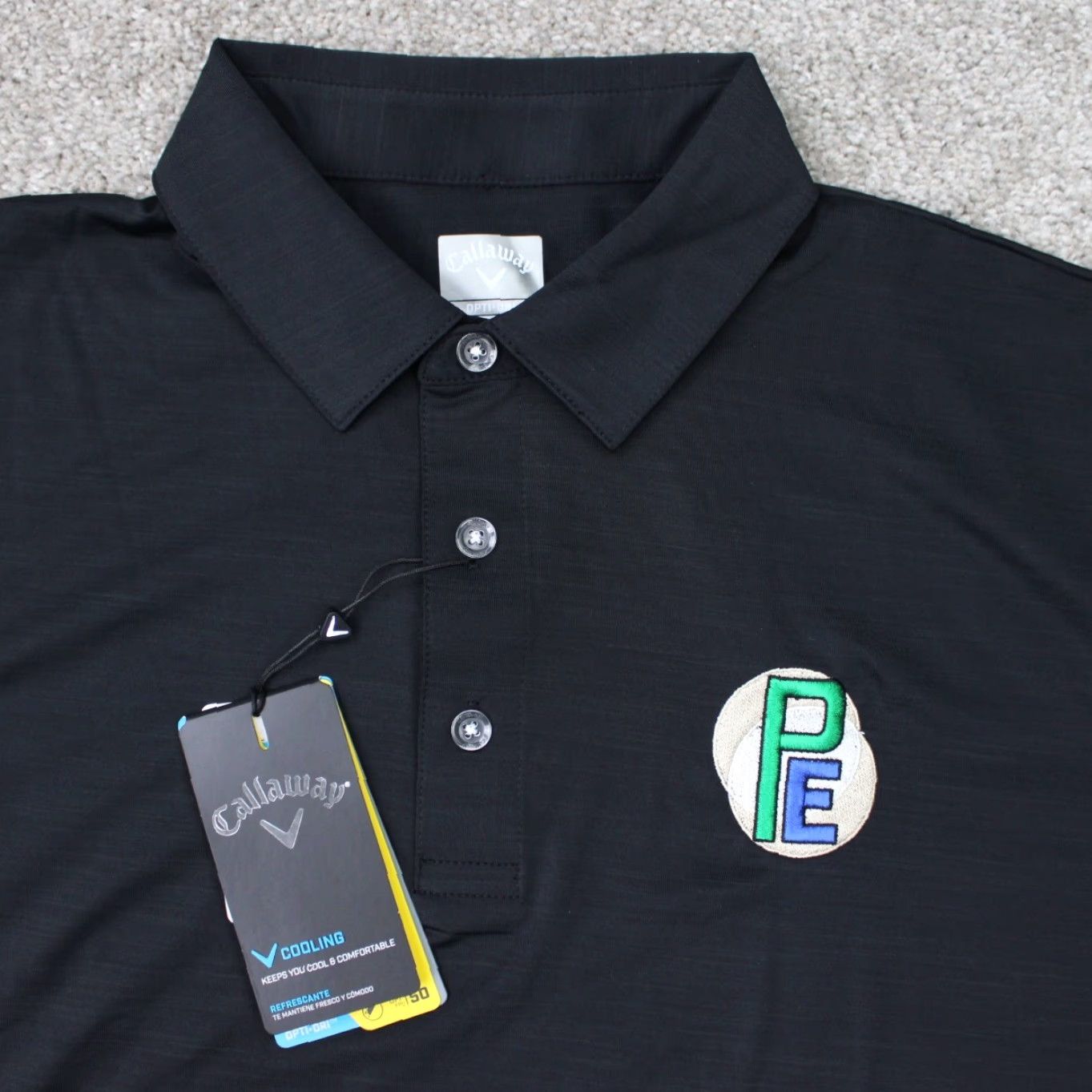 Callaway Callaway Opti-Dri Polo Shirt NWT Mens Large Black Golf S/S Stretch Logo Polo Size US L / EU 52-54 / 3 - 5 Thumbnail