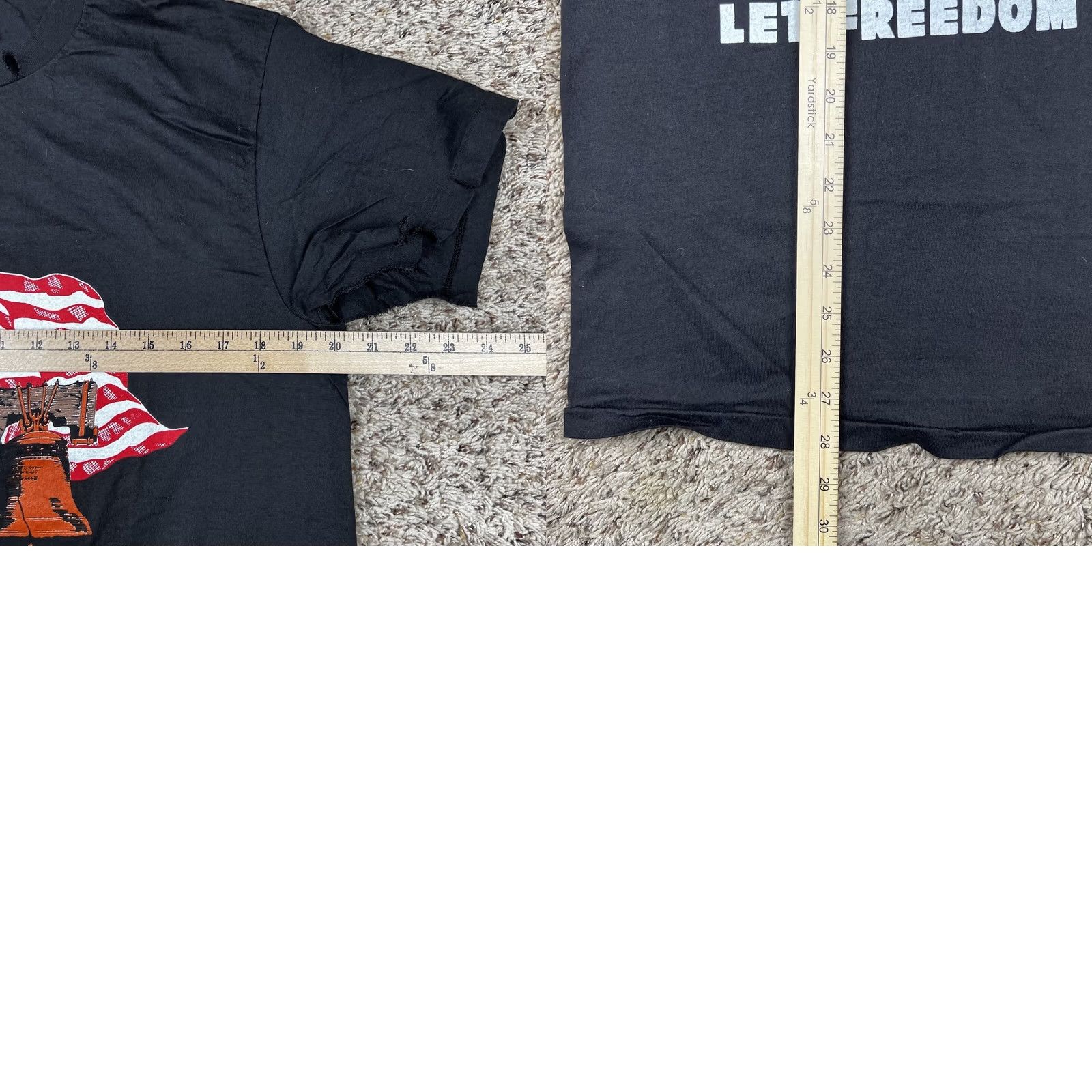 Hanes VINTAGE Patriotic Statue Of Liberty Graphic Medium Grunge Style USA T-Shirt Mens M Black Hanes Crew Neck Short Sleeve Graphic Print 90s USA Theme Size US M / EU 48-50 / 2 - 8 Thumbnail