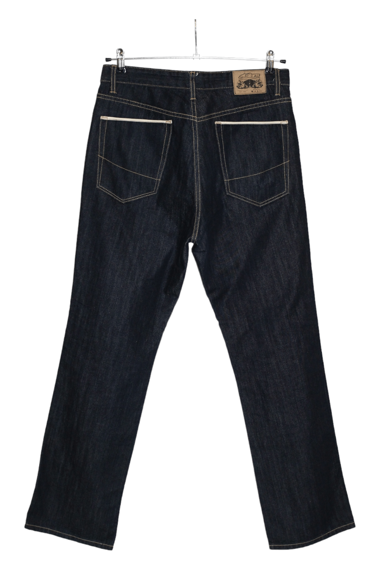 Alpinestars Vtg Alpinestars Rigid Selvedge Raw Denim Baggy Jeans Size US 34 / EU 50 - 16 Thumbnail