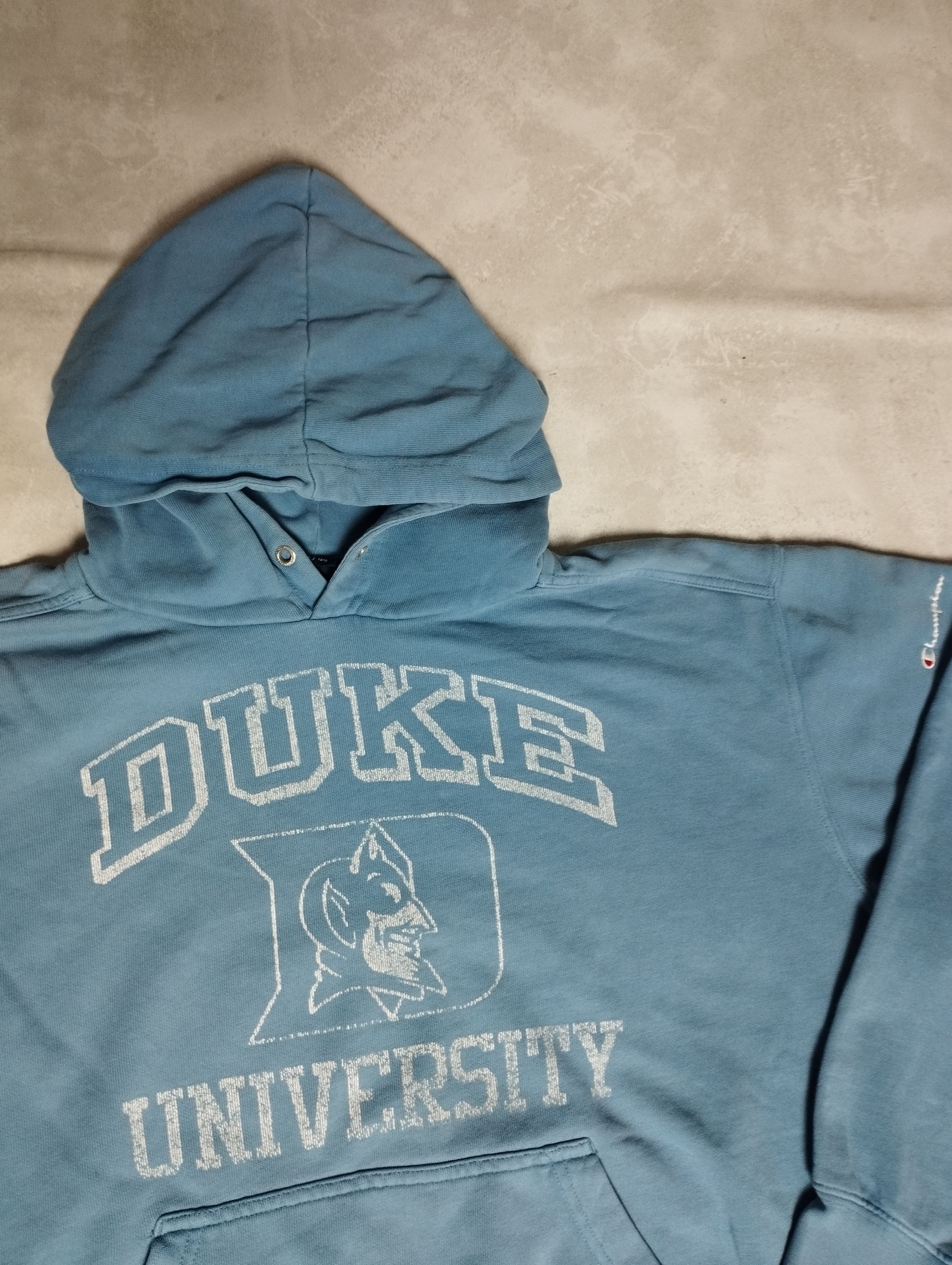Champion × Vintage Vintage 90s Baby Blue Champion Duke University Hoodie Size US XL / EU 56 / 4 - 5 Thumbnail