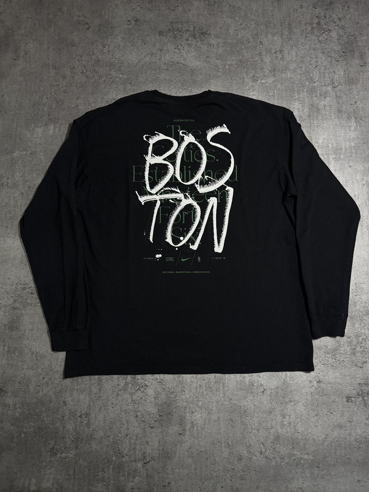 NBA × Nike Nike x NBA Boston Celtics Boxy Longsleeve Swoosh Y2K Rap Size US L / EU 52-54 / 3 - 1 Thumbnail