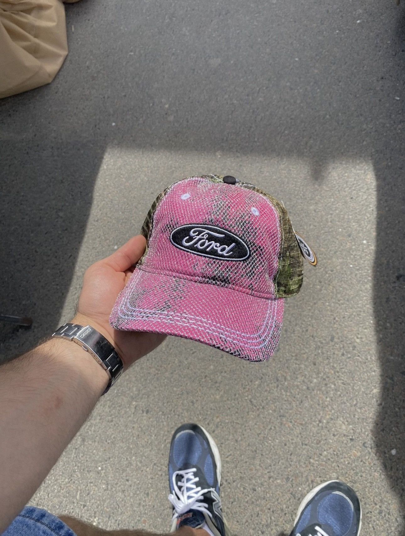 NASCAR × Vintage Vintage NASCAR Ford cap rare Y2K pink racing realtree Size ONE SIZE - 2 Thumbnail