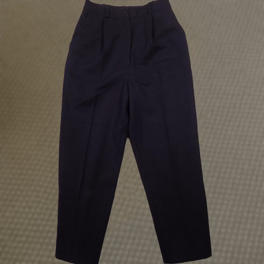 Vintage VINTAGE Mark Alan Dress Pants Womens 10 Navy Blue Wool Pleated Lined USA 90s Size 32" / US 10 / IT 46 - 1 Thumbnail