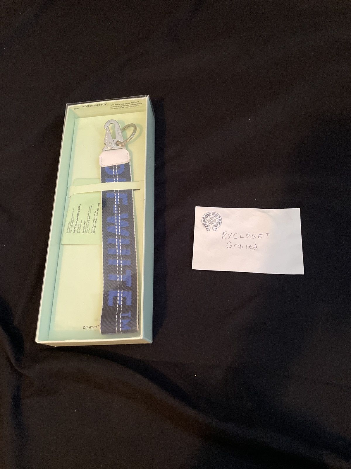 OffWhite Industrial Keychain WhiteBlue Grailed