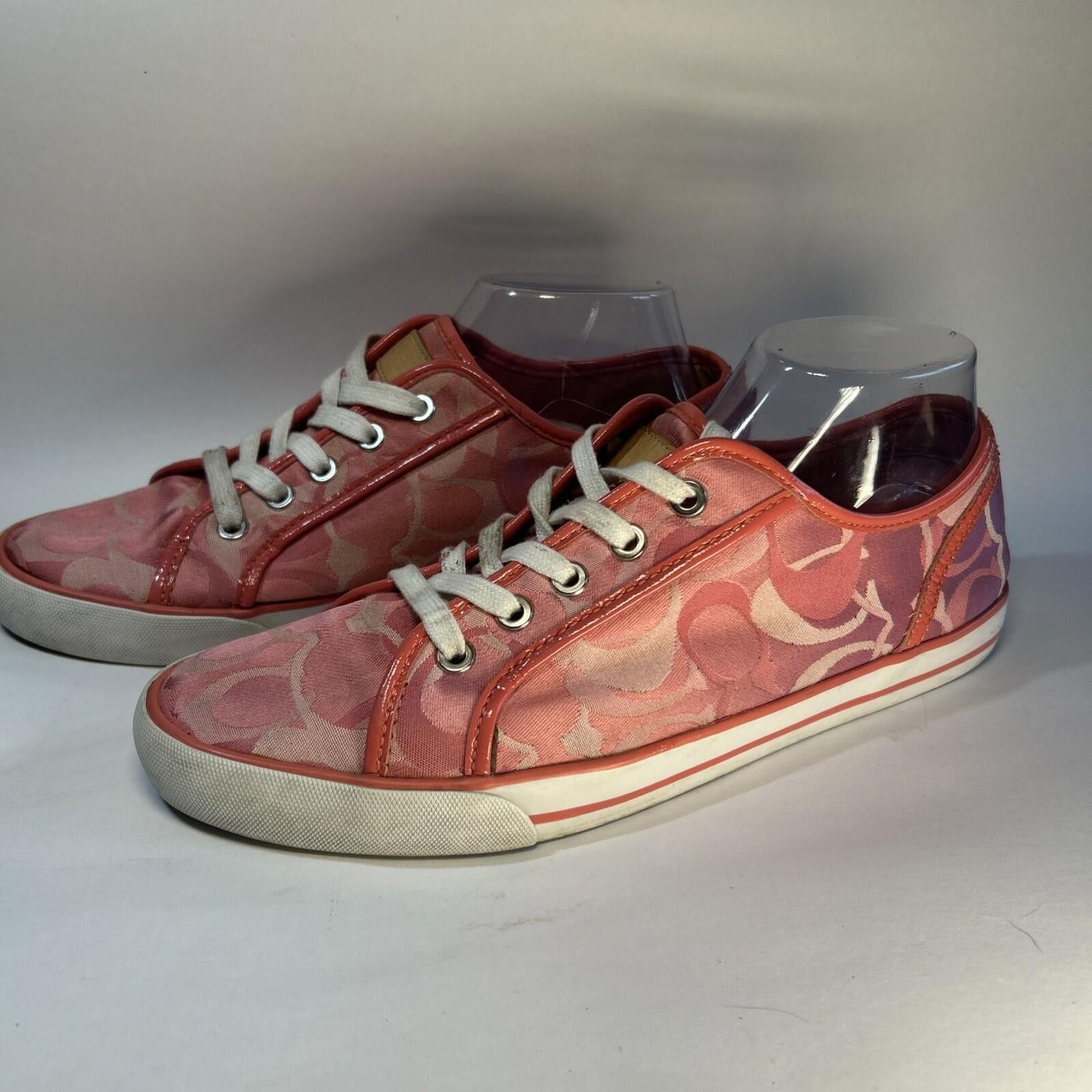 Coach COACH Lace Up Leatherwear EST. 1941 Canvas Sz 10 Pink Logo Size US 10 / IT 40 - 2 Thumbnail