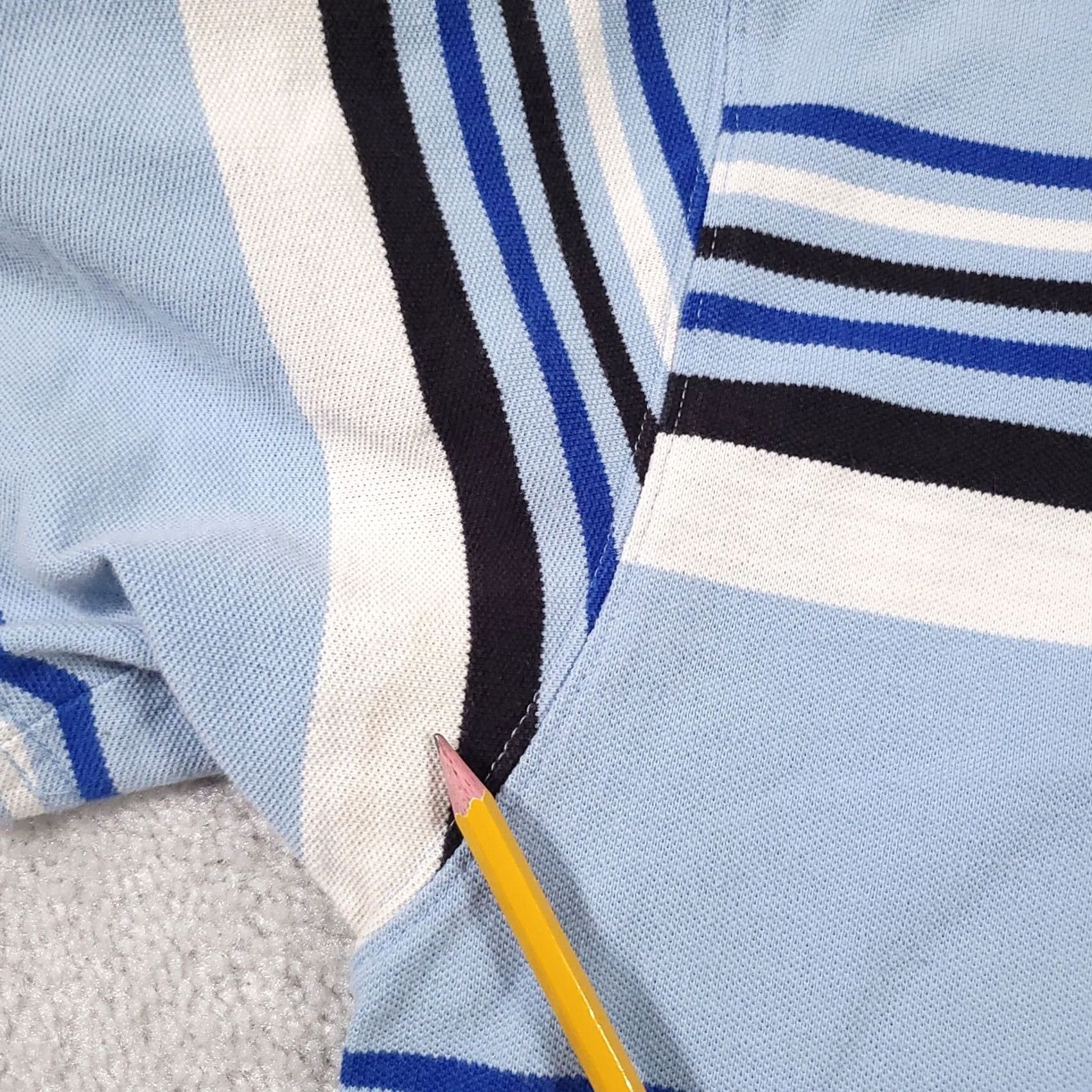 Bugle Boy VINTAGE Bugle Boy Striped Polo Shirt Mens Large Grunge Golf Shirt Size US L / EU 52-54 / 3 - 6 Thumbnail