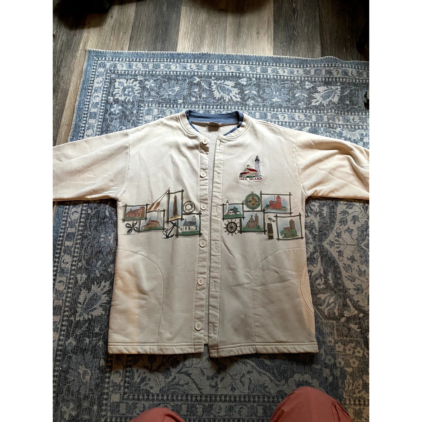 Other Vintage Embroidered Cana Island Cardigan Large Coastal Size L / US 10 / IT 46 - 2 Thumbnail