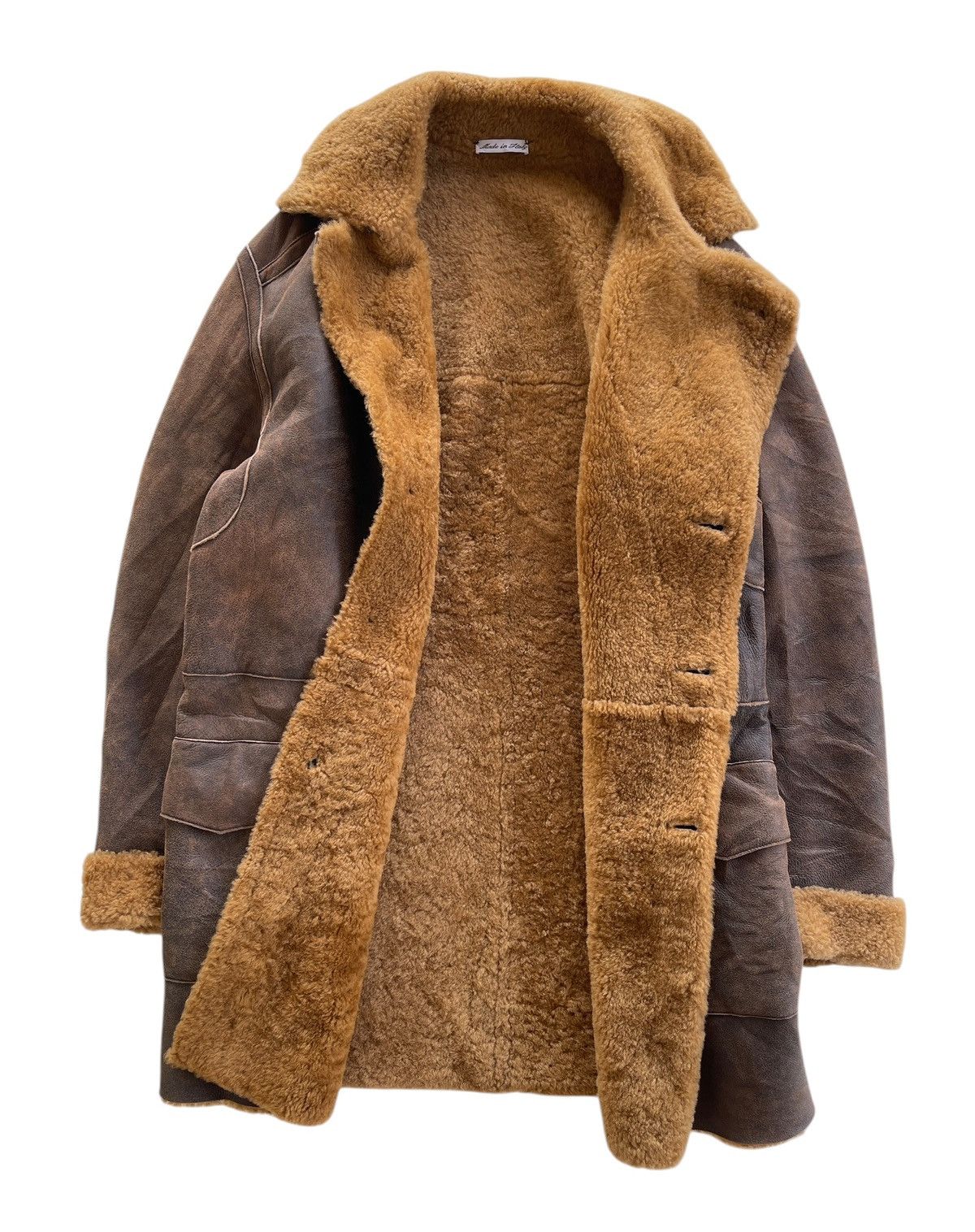 Vintage Opifix Sheepskin Shearling Jacket Size US M / EU 48-50 / 2 - 2 Thumbnail