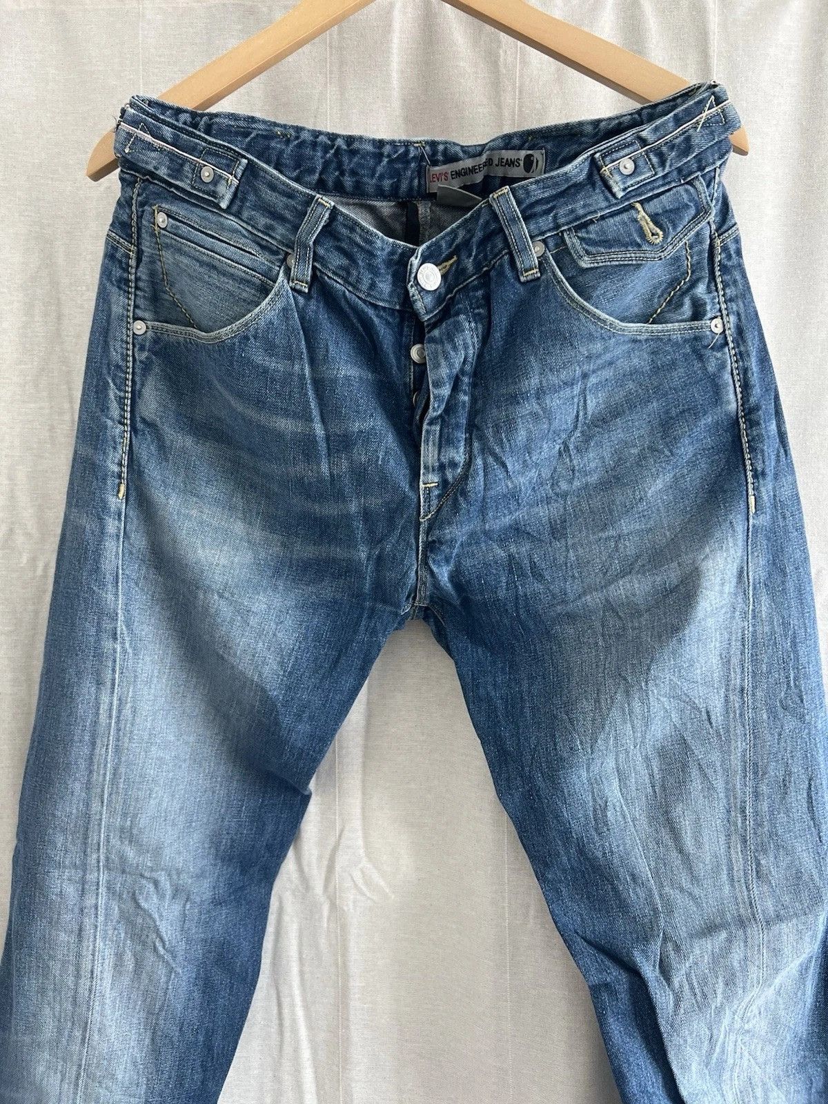 Levi's Levis Engineered Jeans Buckleback Tag W33 Actual 32x33.5 Size US 33 - 2 Thumbnail