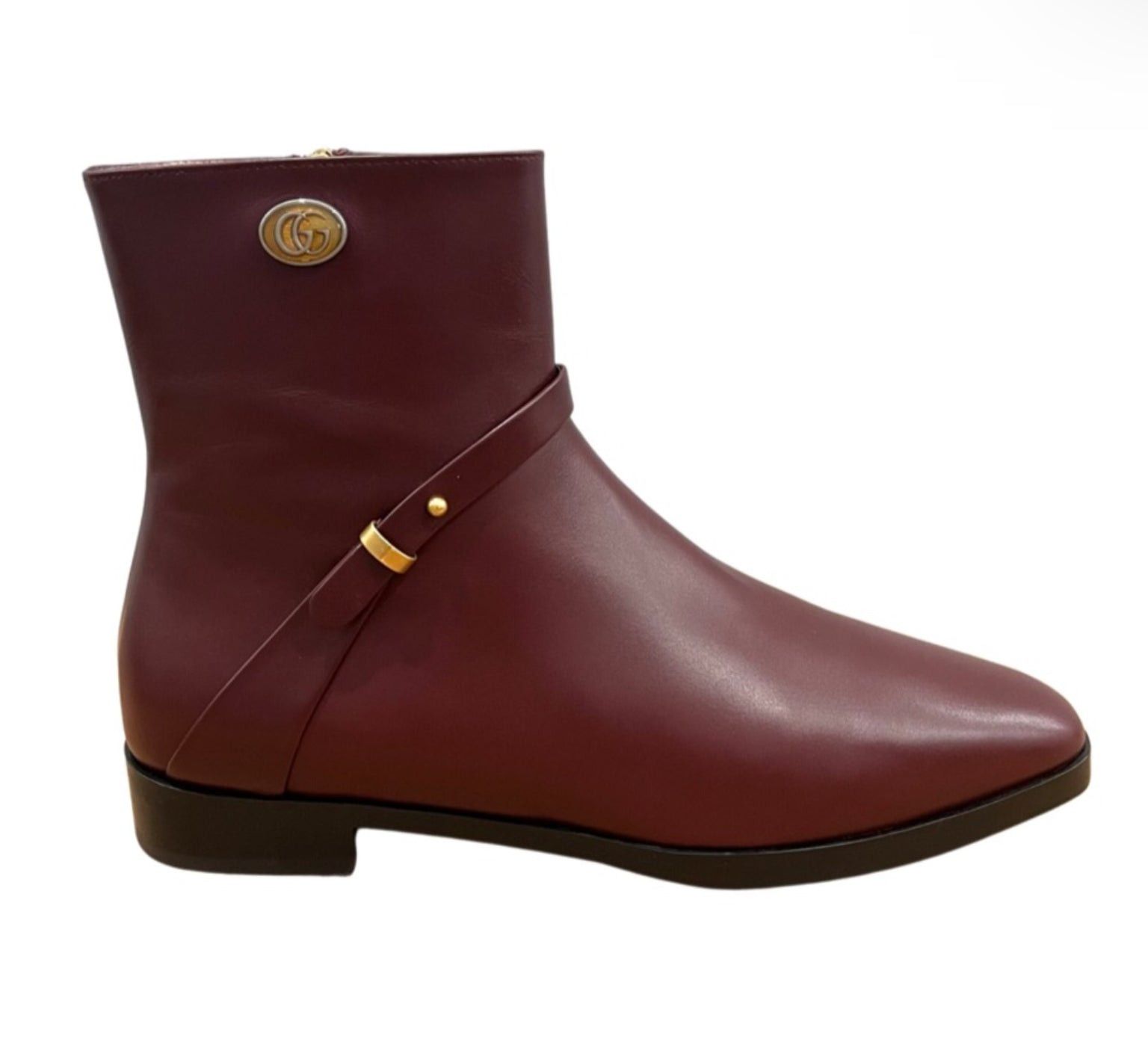 Gucci Gucci Double G Strap Leather Ankle Boots SIZE 37.5 Size ONE SIZE - 1 Thumbnail