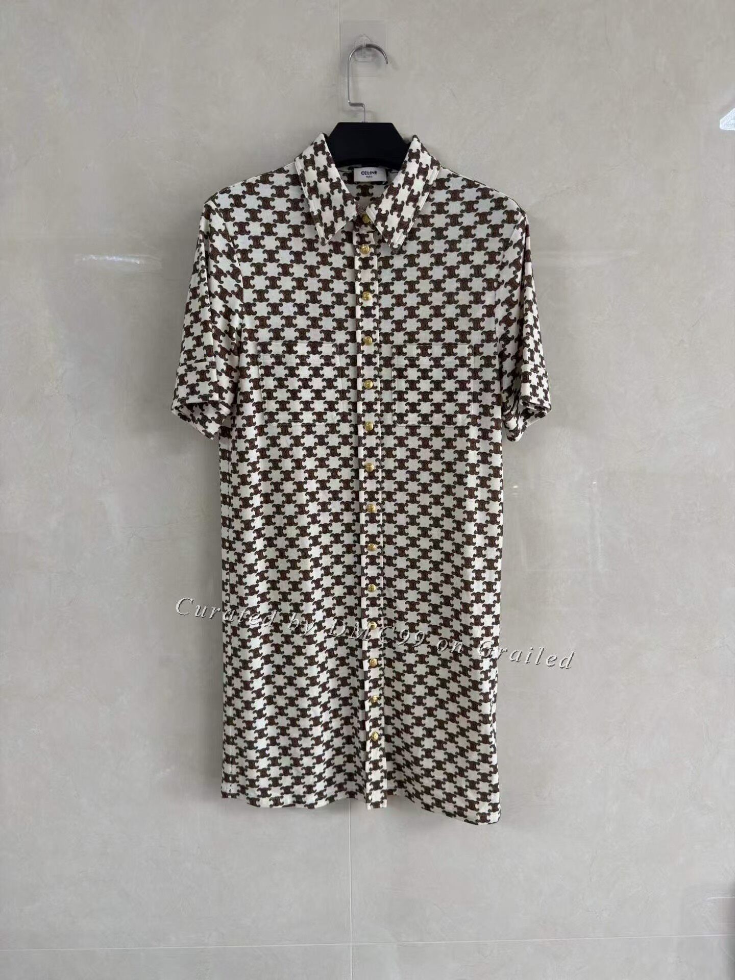 Celine Celine Triomphe Monogram Print Dress Size XS / US 0-2 / IT 36-38 - 1 Thumbnail