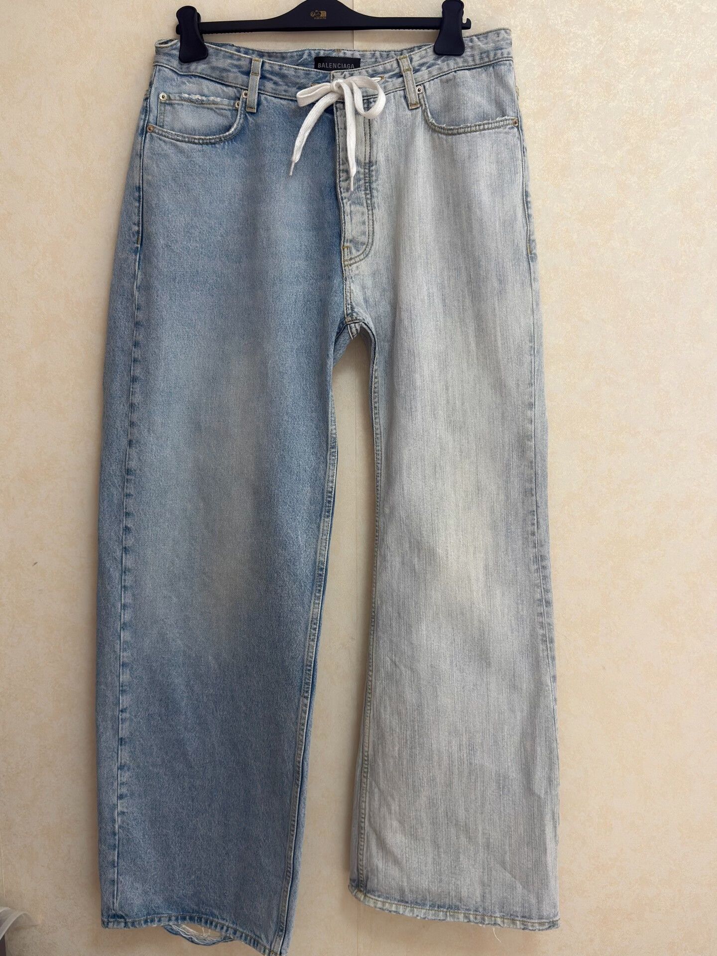 Balenciaga Balenciaga Runway Paneled Drawstring Flare Jeans Size 38" / US 16 / IT 52 - 1 Thumbnail