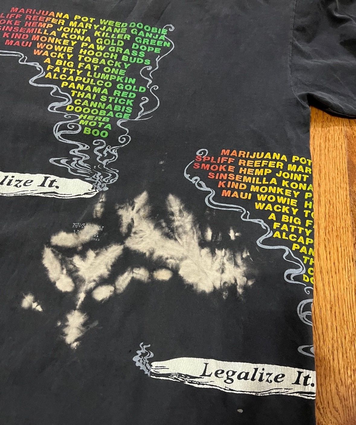 1990s fashion victim AOP WEED shirt