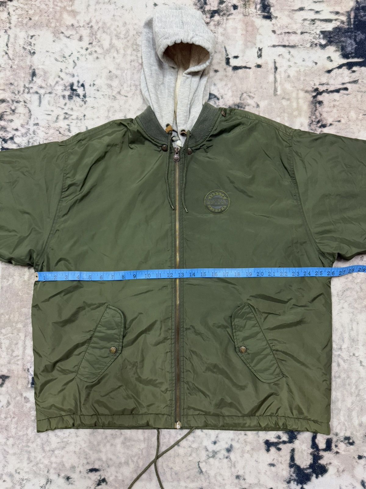 Japanese Brand × Vintage Naf nAf Rubber Label Padded Nylon Jacket Hoodie Size US XL / EU 56 / 4 - 17 Thumbnail
