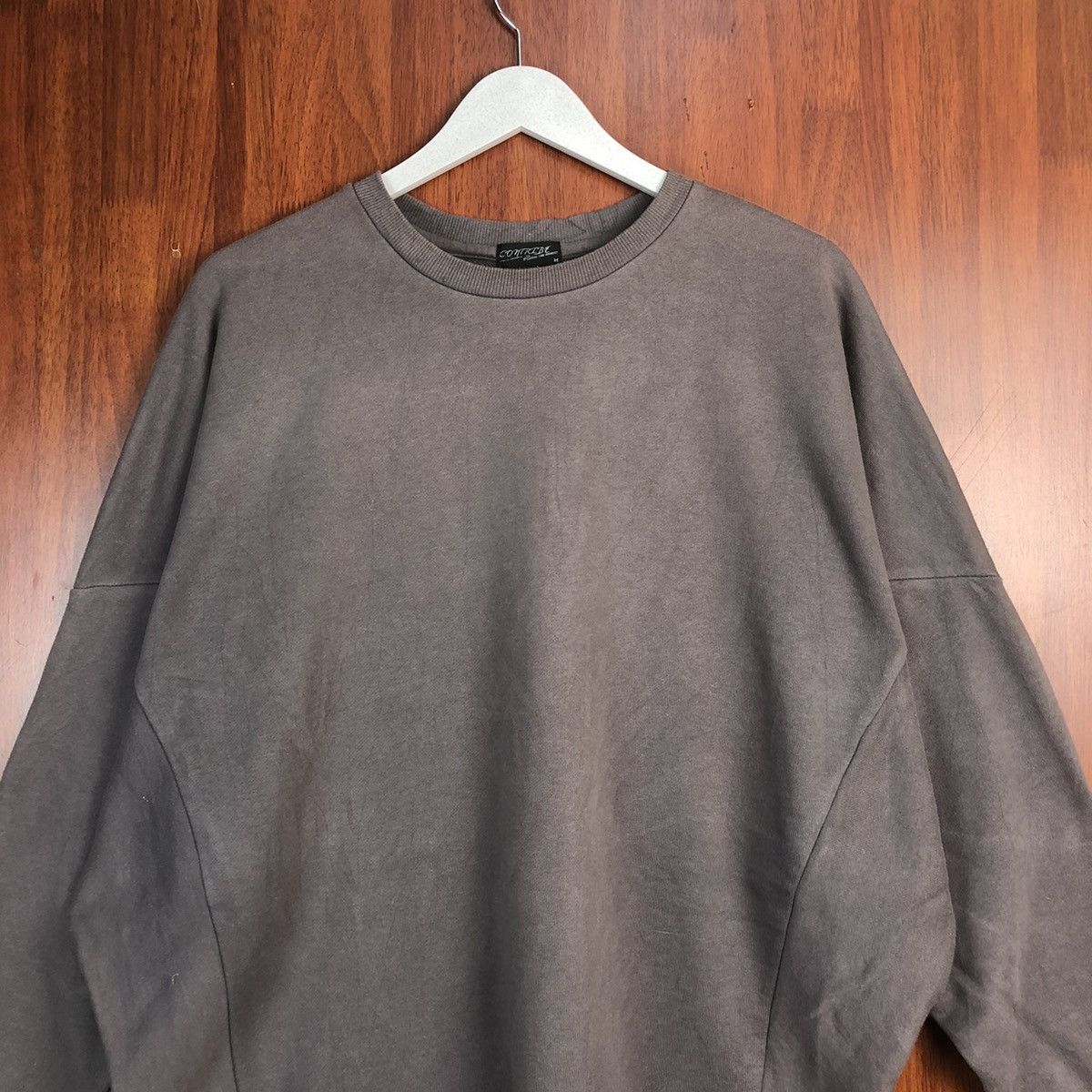 Japanese Brand × Vintage Contribe Grey vintage sweatshirr Cloaks #7557 Size US M / EU 48-50 / 2 - 2 Thumbnail