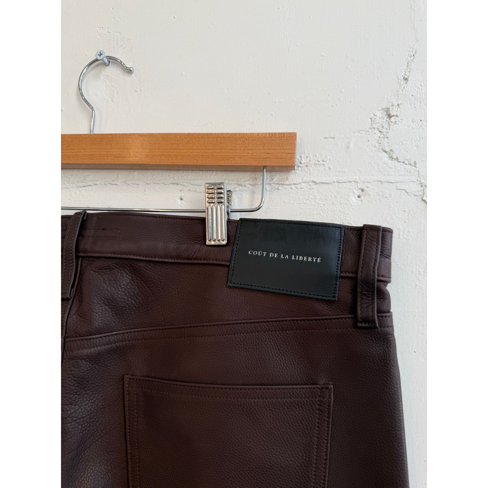 Cout de la Liberte Cout De La Liberte Jimmy/Baby G Leather Flare Pants Size US 36 / EU 52 - 5 Thumbnail